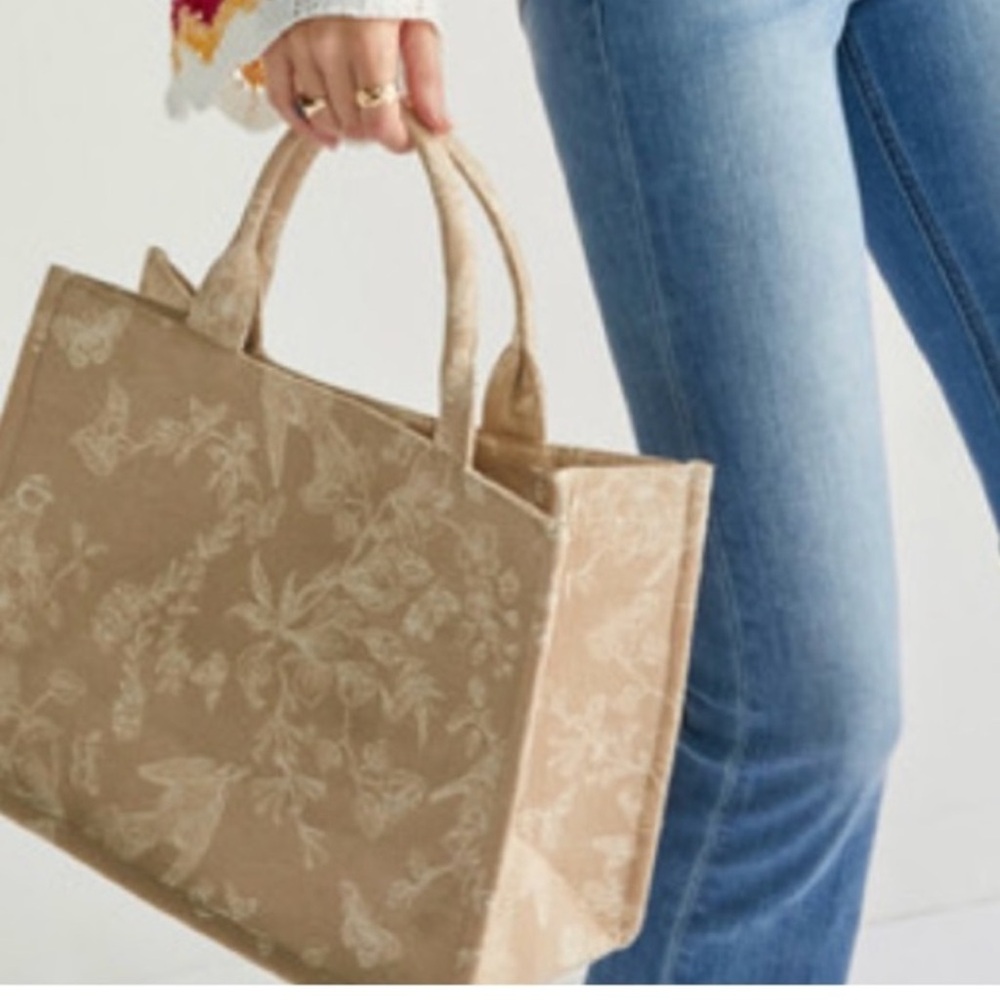 NEW Antik Kraft Canvas Bag Tote Cream Women's Laptop Jeanna Beige Handbag NWT - Picture 7 of 7